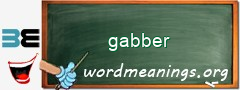 WordMeaning blackboard for gabber